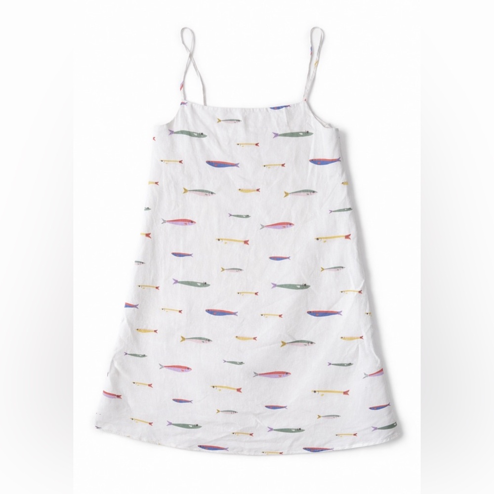 STAUD Laura Linen Colorful Fish Print Mini Dress 

Sizes S - Picture 4 of 4